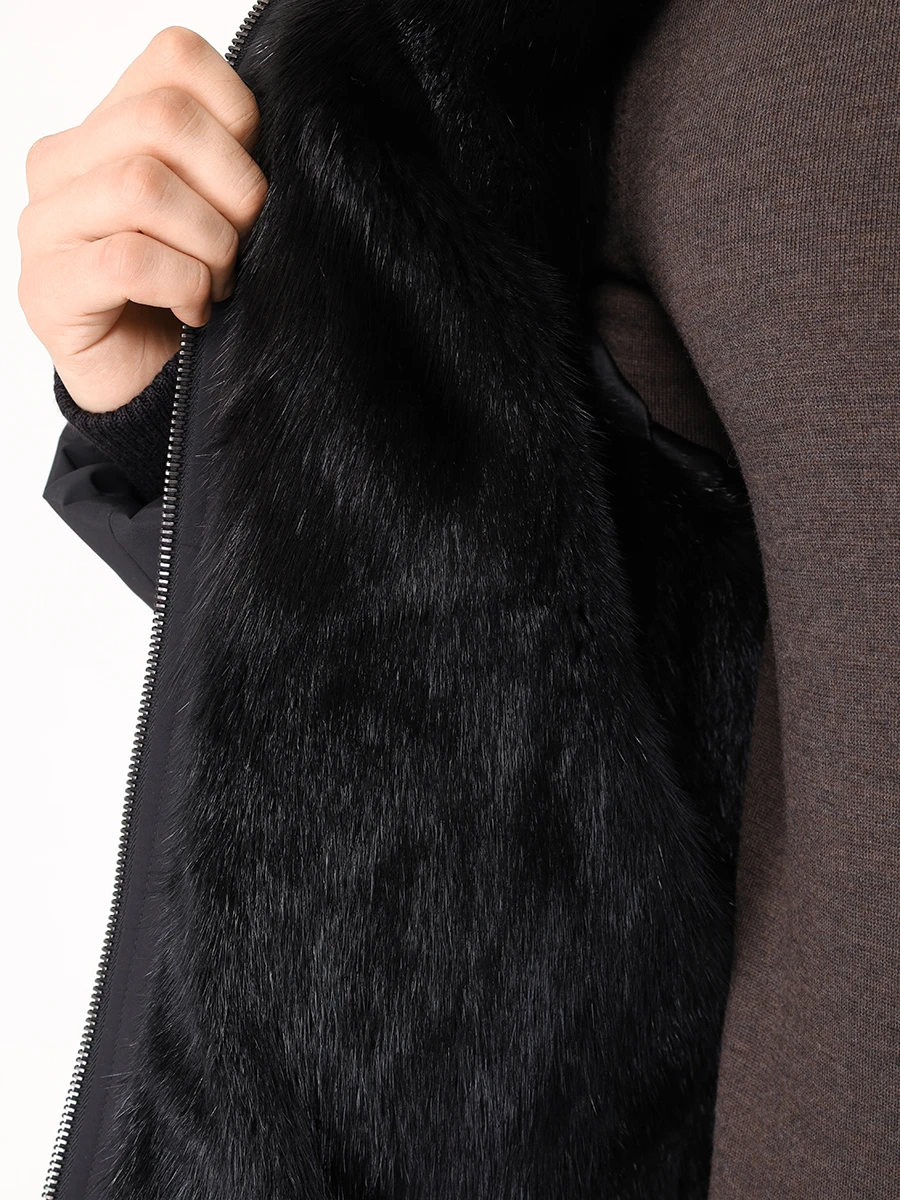 Парка с мехом ондатры, Черный, 240010
Парка с мехом ондатры, Черный, 240010