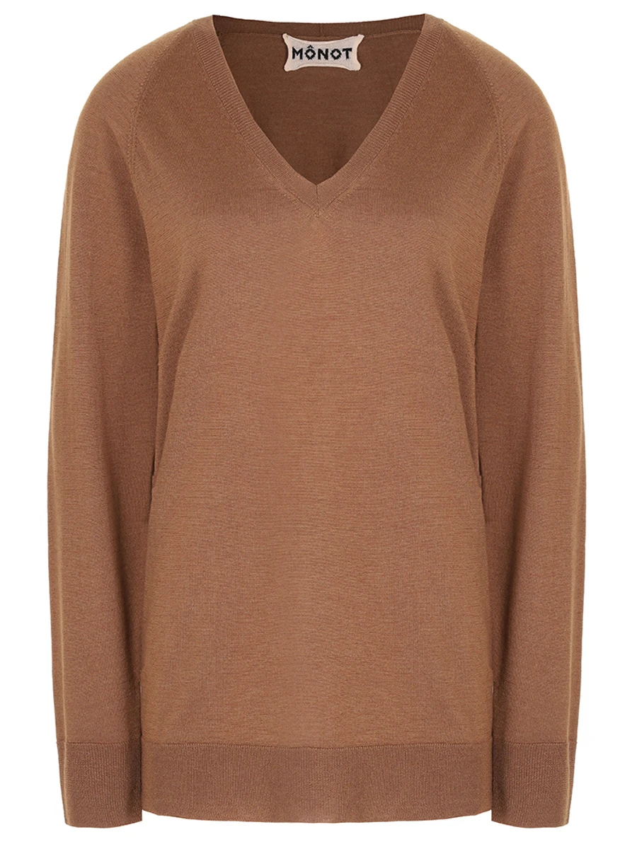 Пуловер шерстяной, Коричневый, 25SNDKW012 FY092 
Пуловер шерстяной, Коричневый, 25SNDKW012 FY092