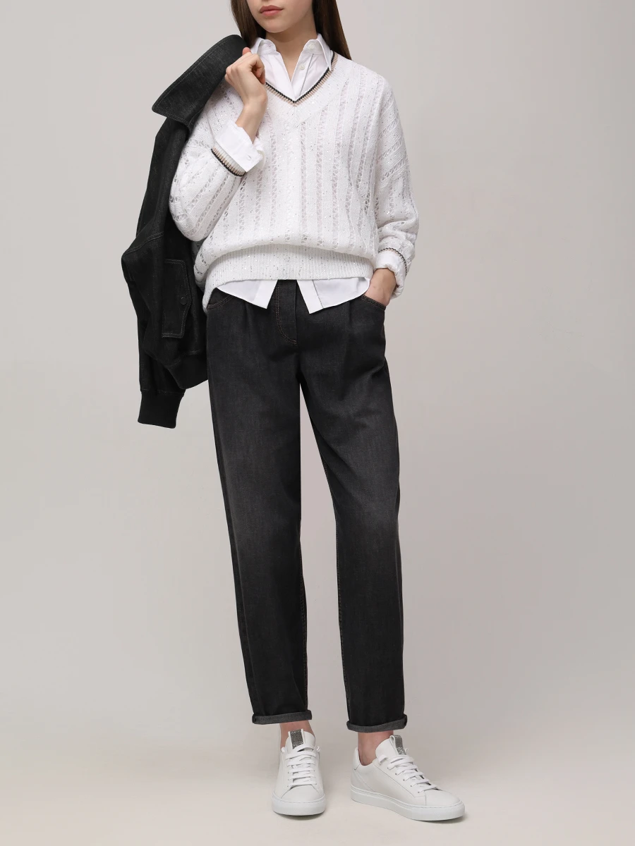 Пуловер льняной, Белый, MCO559402 CFA26
Пуловер льняной, Белый, MCO559402 CFA26