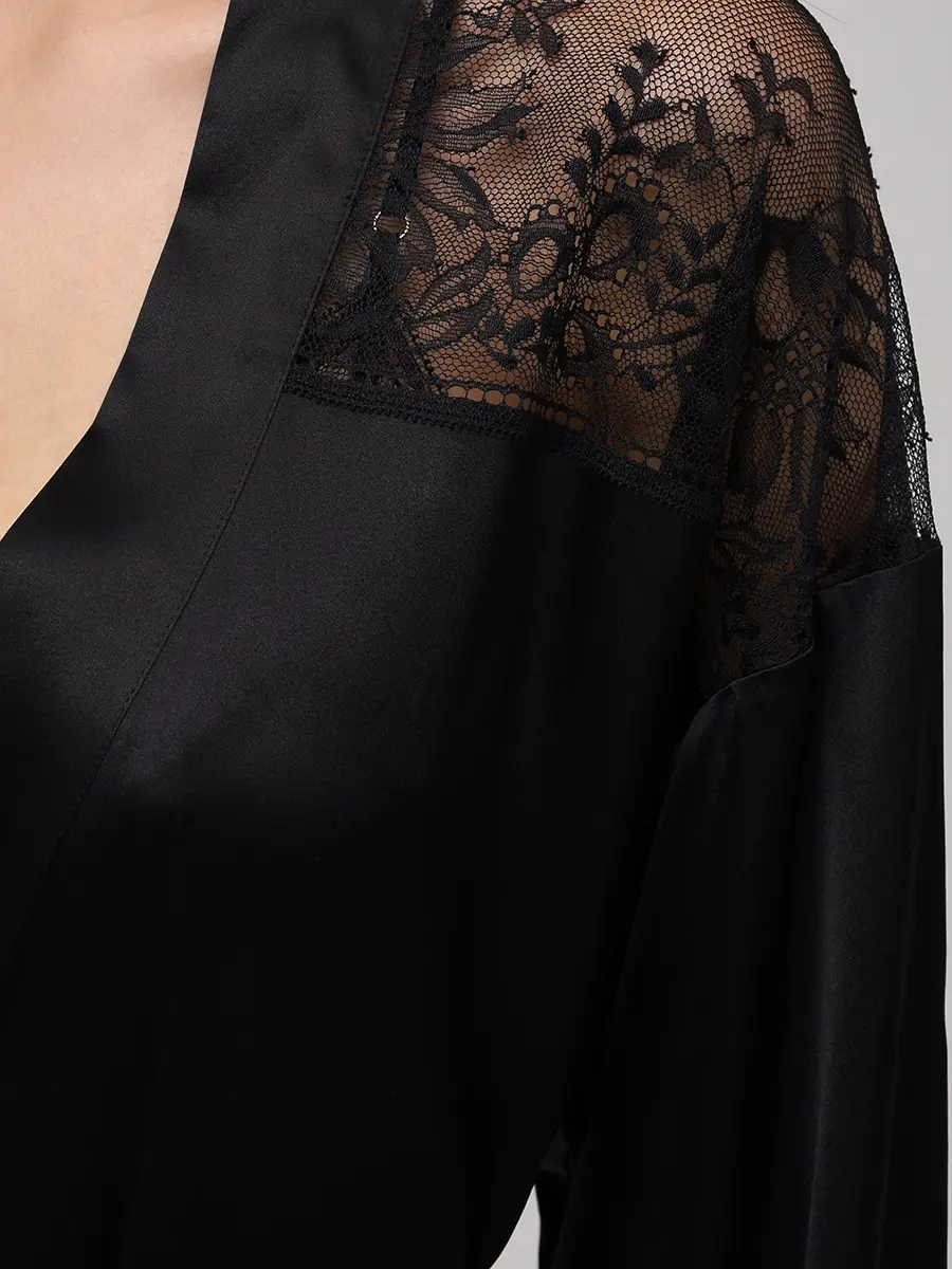 Халат шелковый, Черный, 2S65
Халат шелковый, Черный, 2S65