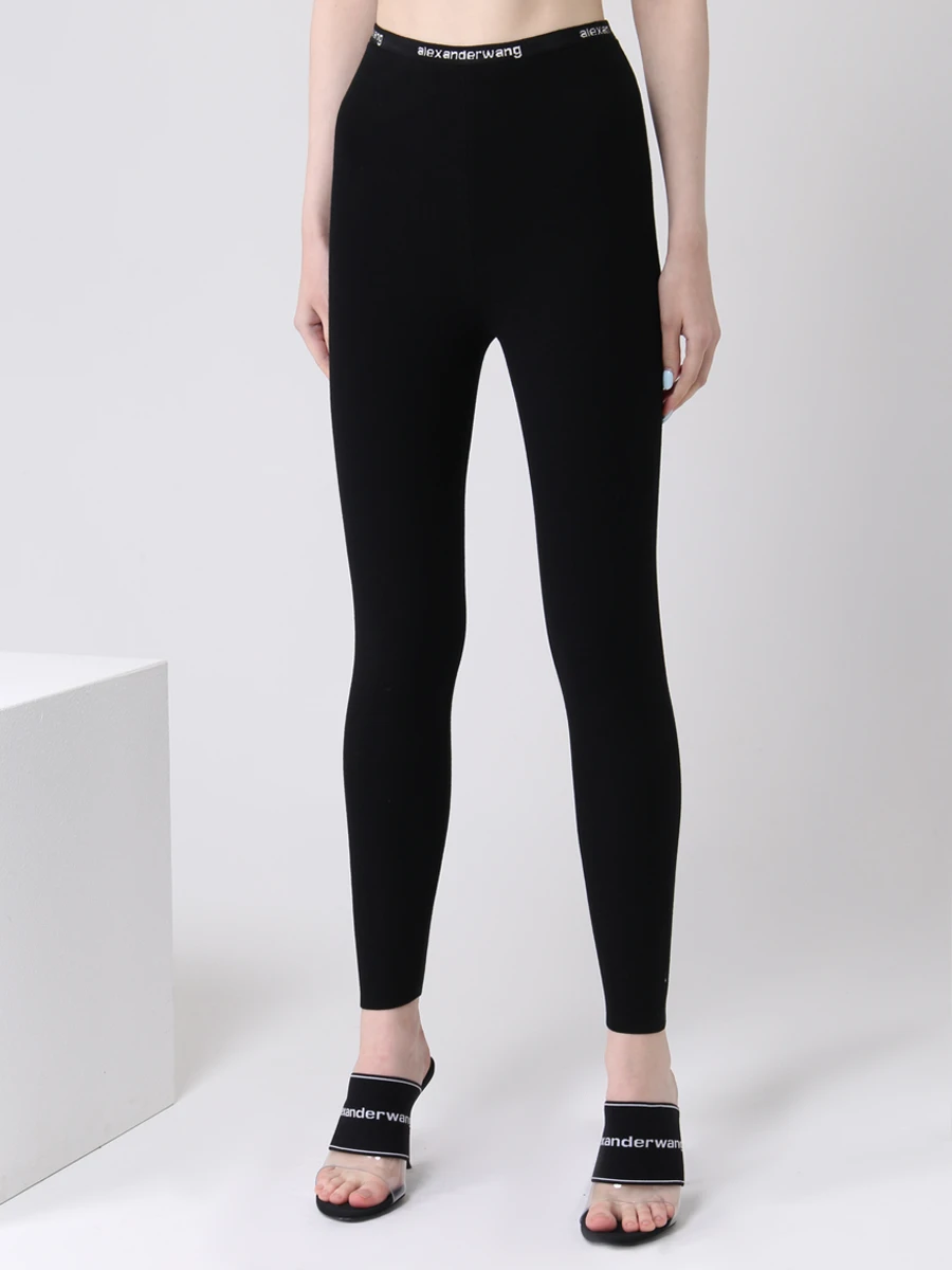 Леггинсы трикотажные ALEXANDER WANG 4KC2214077/001 Черный  Фото 4
