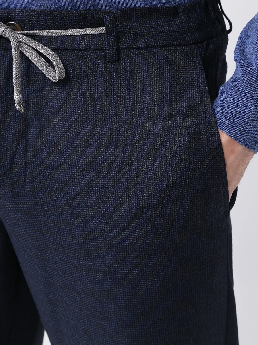Брюки шерстяные на кулиске CANALI AR03474/302/V1659-R Клетка  Фото 5