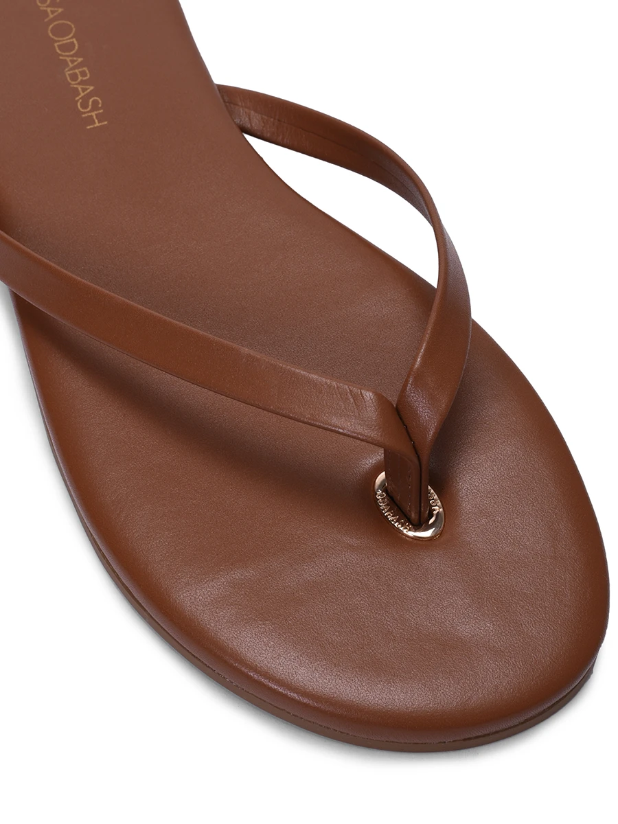 Сланцы кожаные MELISSA ODABASH Sandals CR, размер 36, цвет коричневый - фото 5