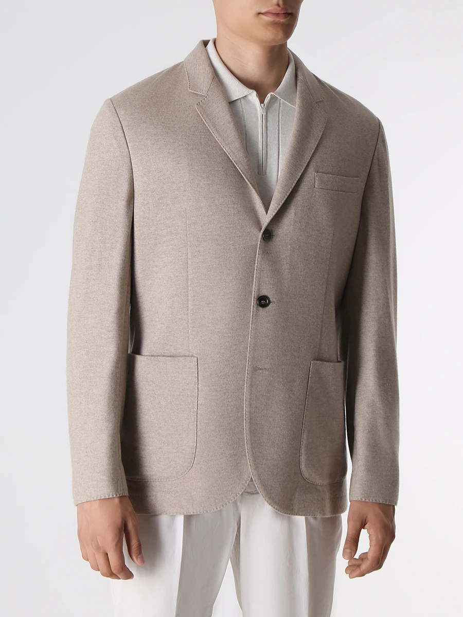 Пиджак кашемировый BRUNELLO CUCINELLI ML8968J01 C204 Бежевый  Фото 4