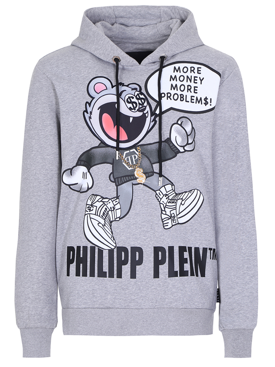 Худи хлопковое с принтом PHILIPP PLEIN