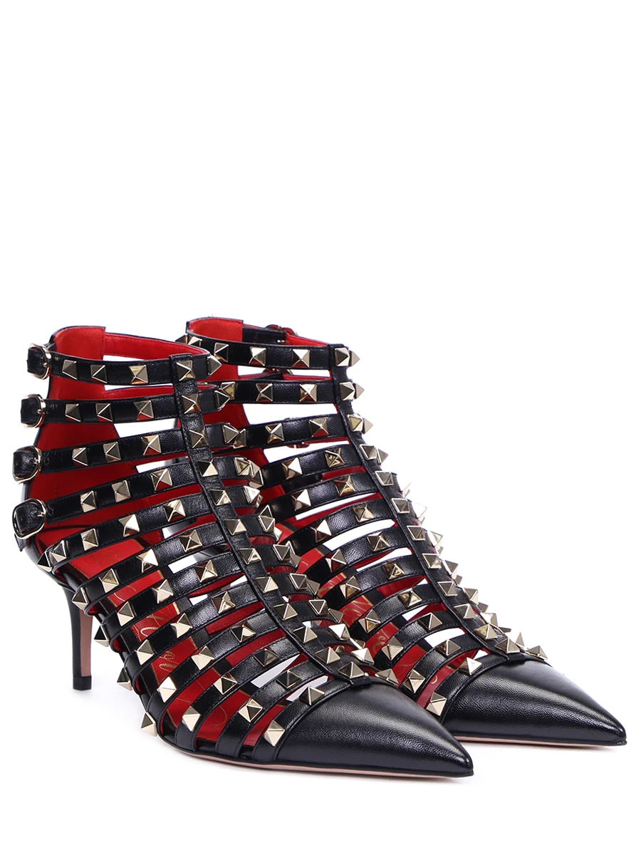 Босоножки кожаные Rockstud Alcove VALENTINO GARAVANI WW2S0CK8CUS 0NO Черный  Фото 2
