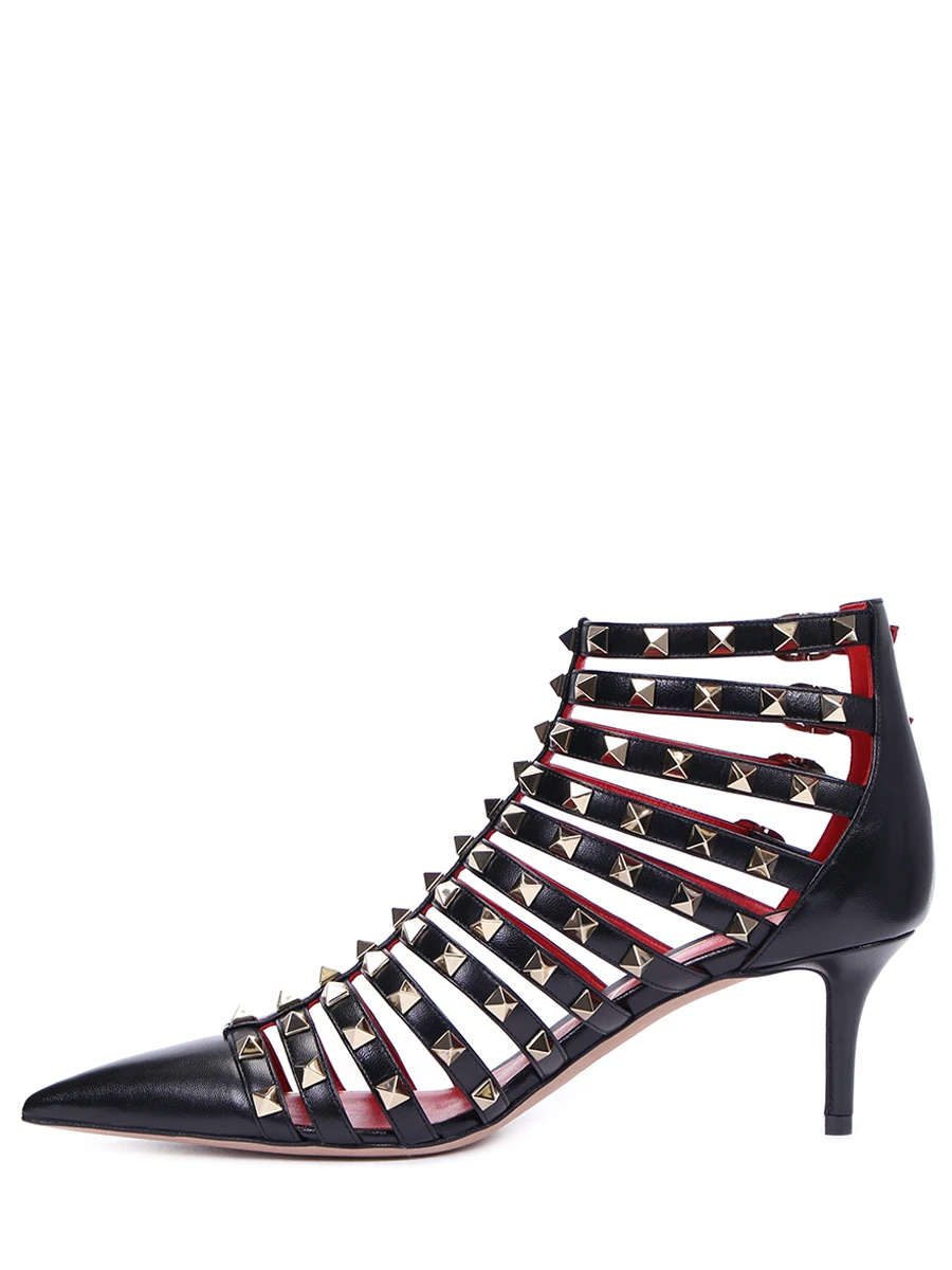 Босоножки кожаные Rockstud Alcove VALENTINO GARAVANI WW2S0CK8CUS 0NO Черный  Фото 3