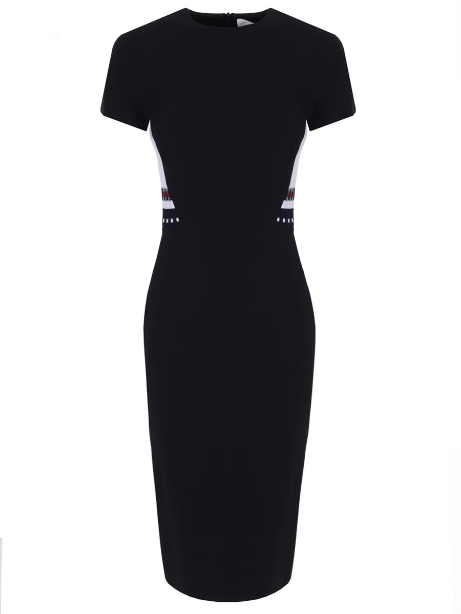 

Платье трикотажное, Черный, DRS FIT154/бел.вставки Черный