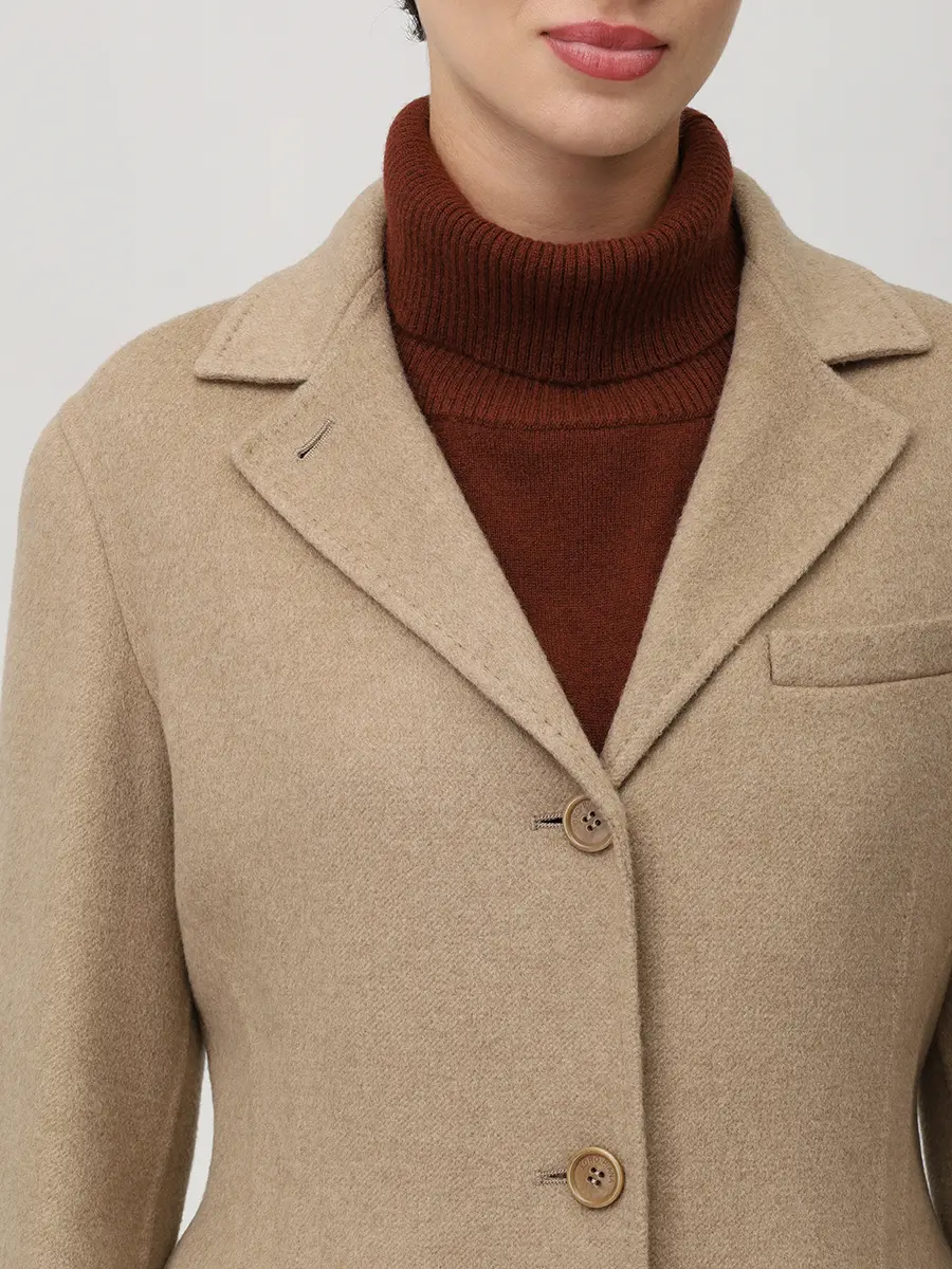 Пальто кашемировое LORO PIANA faf0106 Бежевый  Фото 5