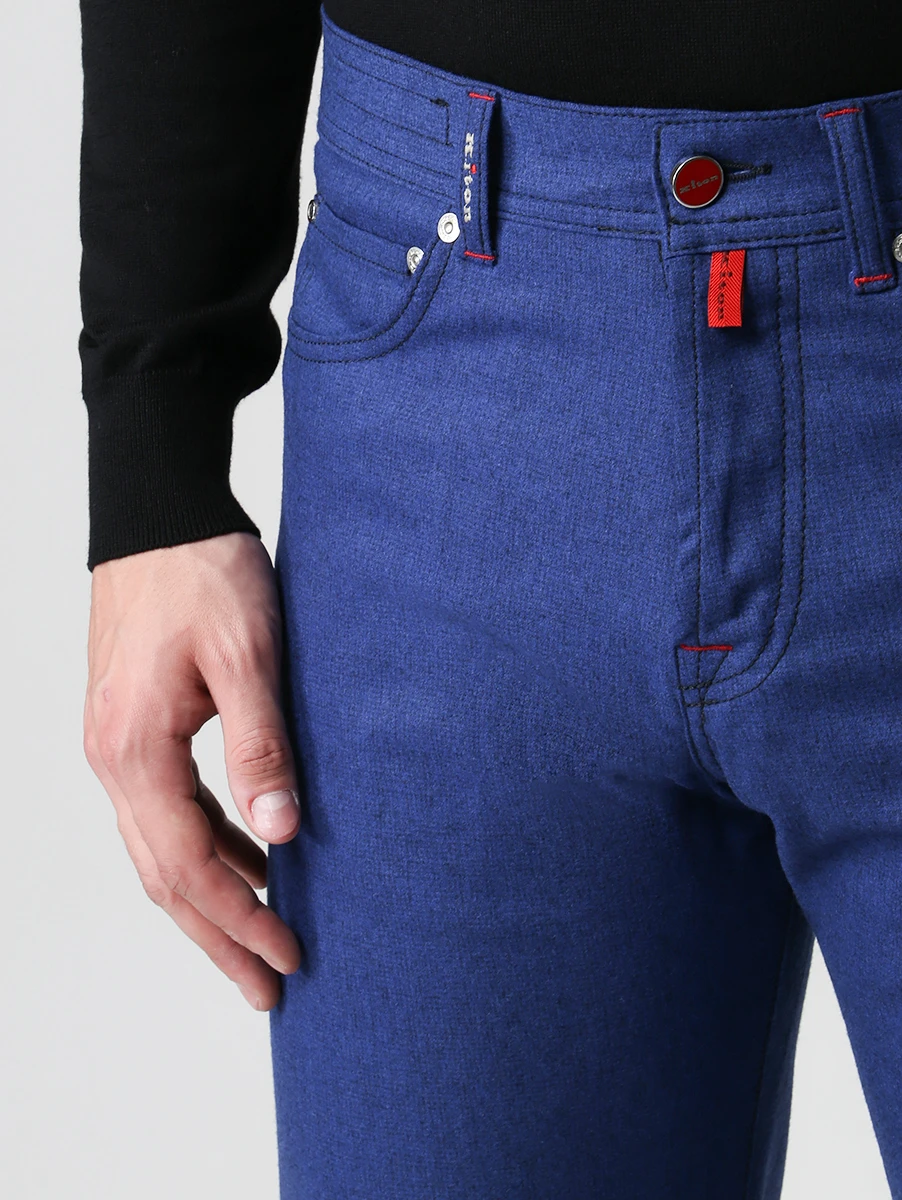 Брюки шерстяные KITON 1h9958/upngs1 Синий  Фото 5