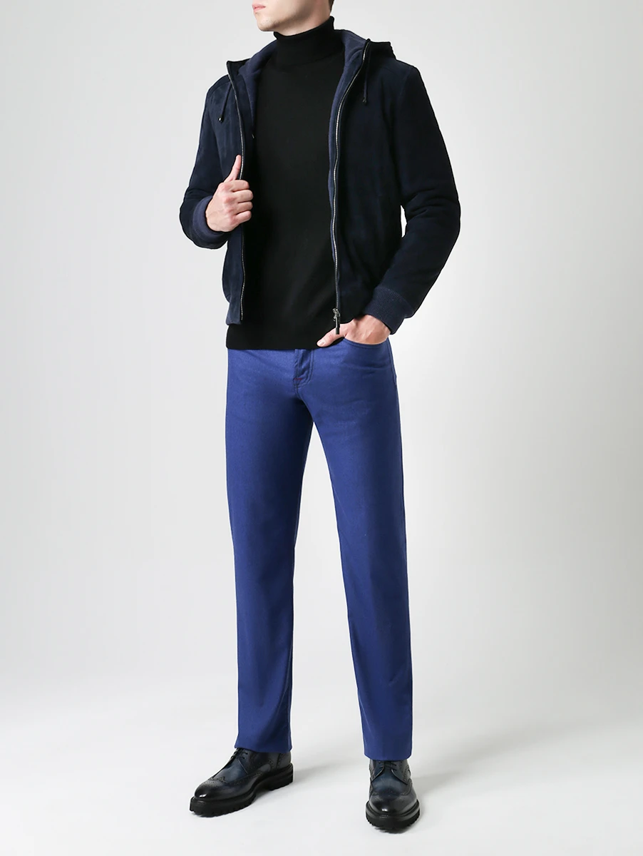 Брюки шерстяные KITON 1h9958/upngs1 Синий  Фото 2