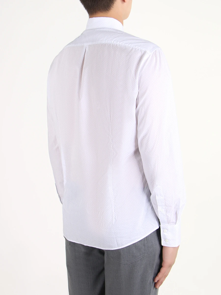 Хлопковая рубашка BRUNELLO CUCINELLI MH6761718/C016, размер 54, цвет белый MH6761718/C016 - фото 3