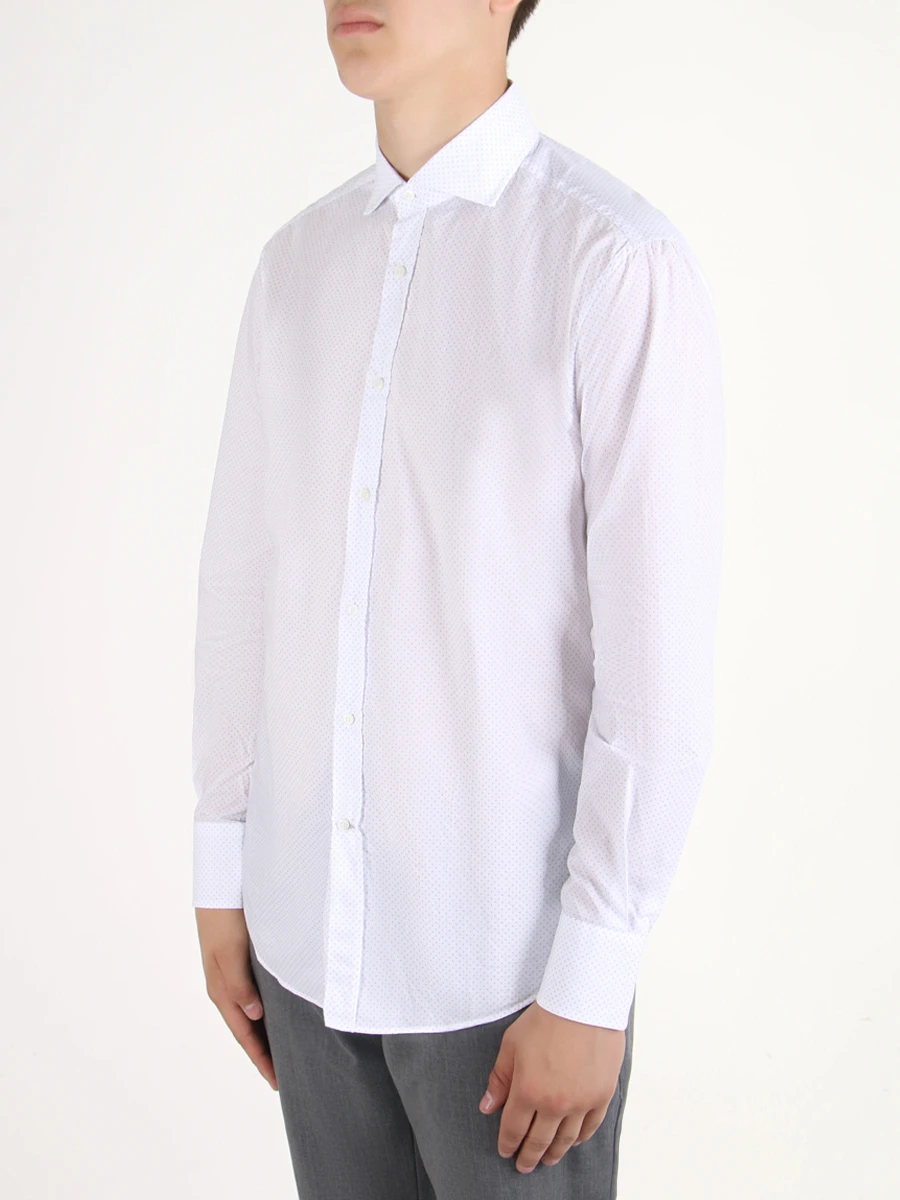 Хлопковая рубашка BRUNELLO CUCINELLI MH6761718/C016, размер 54, цвет белый MH6761718/C016 - фото 2