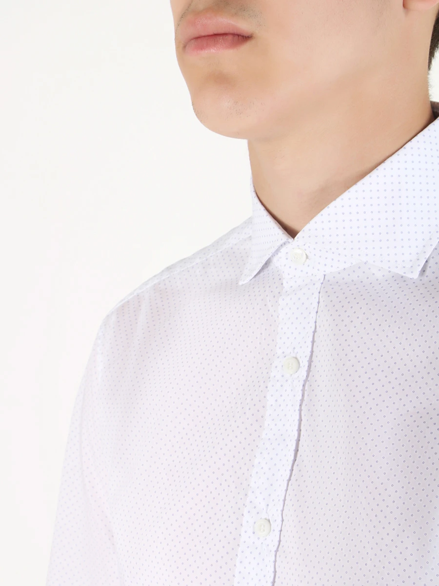 Хлопковая рубашка BRUNELLO CUCINELLI MH6761718/C016, размер 54, цвет белый MH6761718/C016 - фото 4
