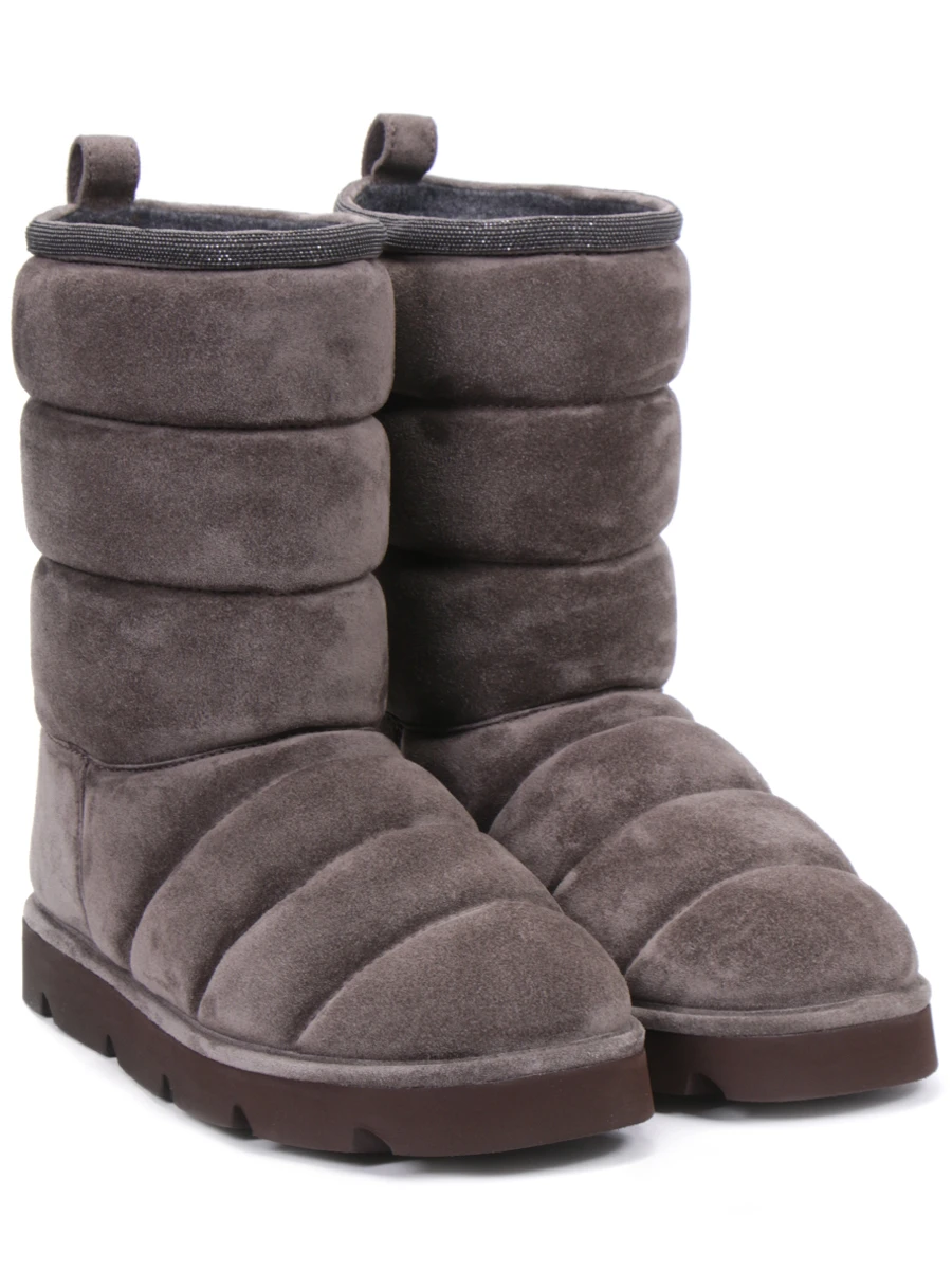 Угги замшевые BRUNELLO CUCINELLI MZSFG2048 C8212 Коричневый  Фото 2