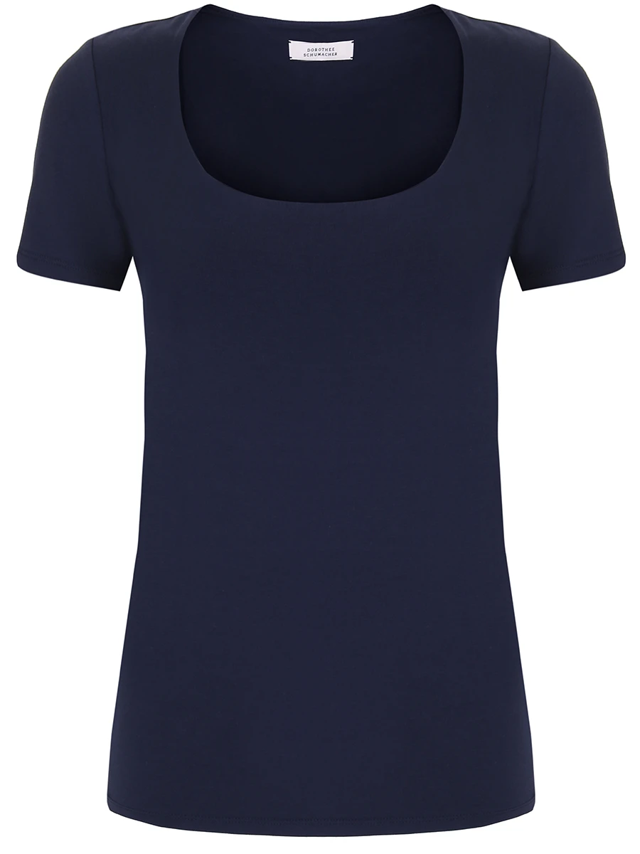 Футболка хлопковая DOROTHEE SCHUMACHER 328310 898 Синий 