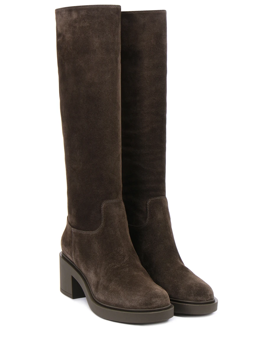 Сапоги замшевые GIANVITO ROSSI G80465.45GOM.SUEDKOL Зеленый  Фото 2