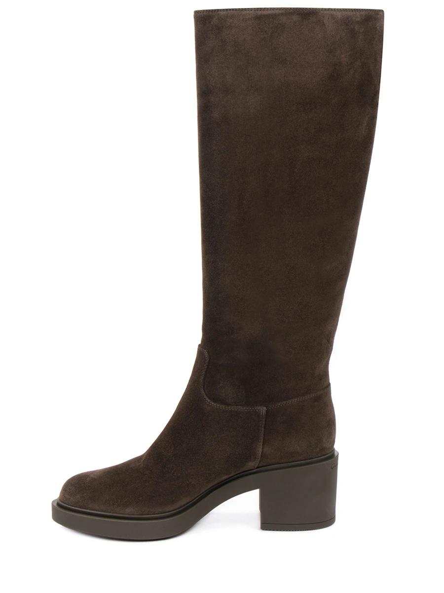 Сапоги замшевые GIANVITO ROSSI G80465.45GOM.SUEDKOL Зеленый  Фото 3