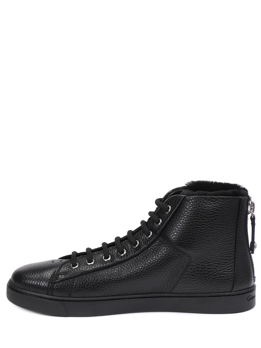 Кеды кожаные на меху Peter GIANVITO ROSSI S20386.W1BLK.BOFNENE Черный  Фото 3