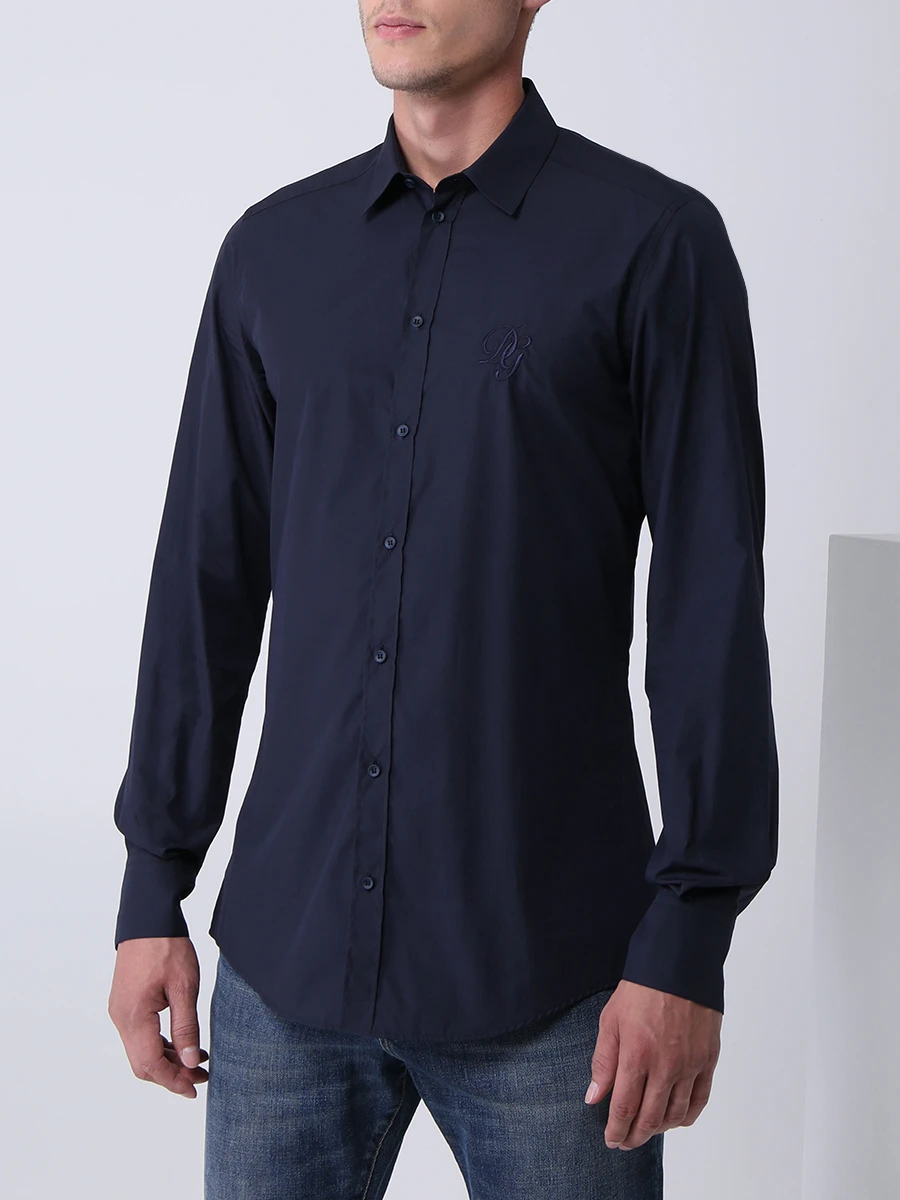 

Рубашка Slim Fit хлопковая, Синий, G5EJ1Z GEN86 B0339