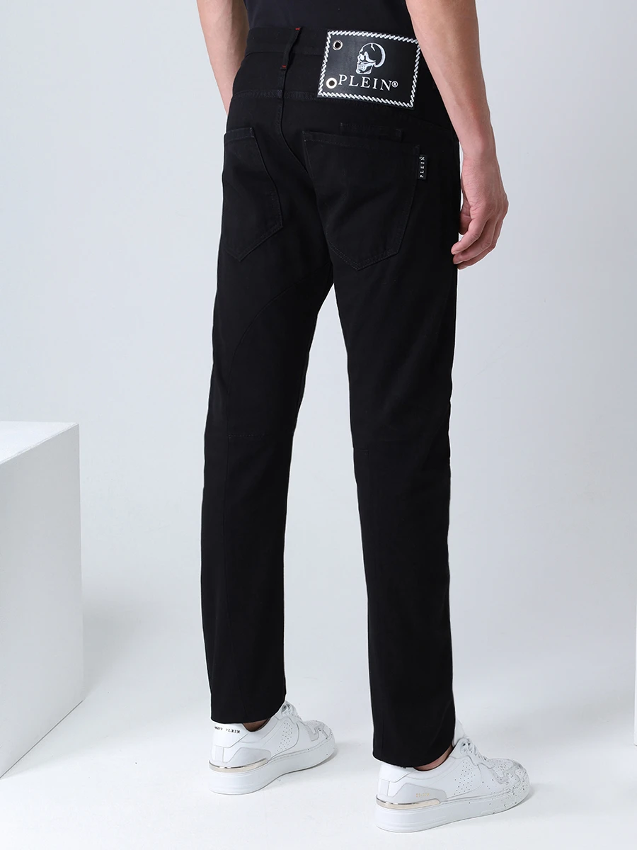 Джинсы Slim Fit хлопковые PHILIPP PLEIN FAAC MDT2539/02KT Черный  Фото 3