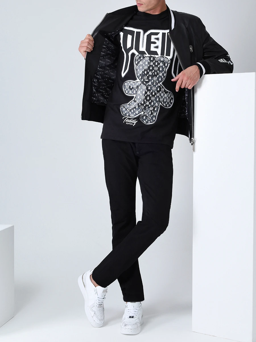 Джинсы Slim Fit хлопковые PHILIPP PLEIN FAAC MDT2539/02KT Черный  Фото 2