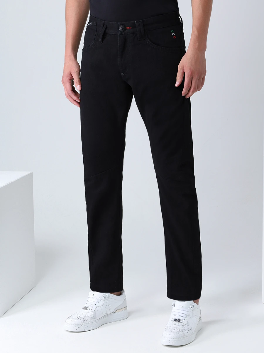Джинсы Slim Fit хлопковые PHILIPP PLEIN FAAC MDT2539/02KT Черный  Фото 4