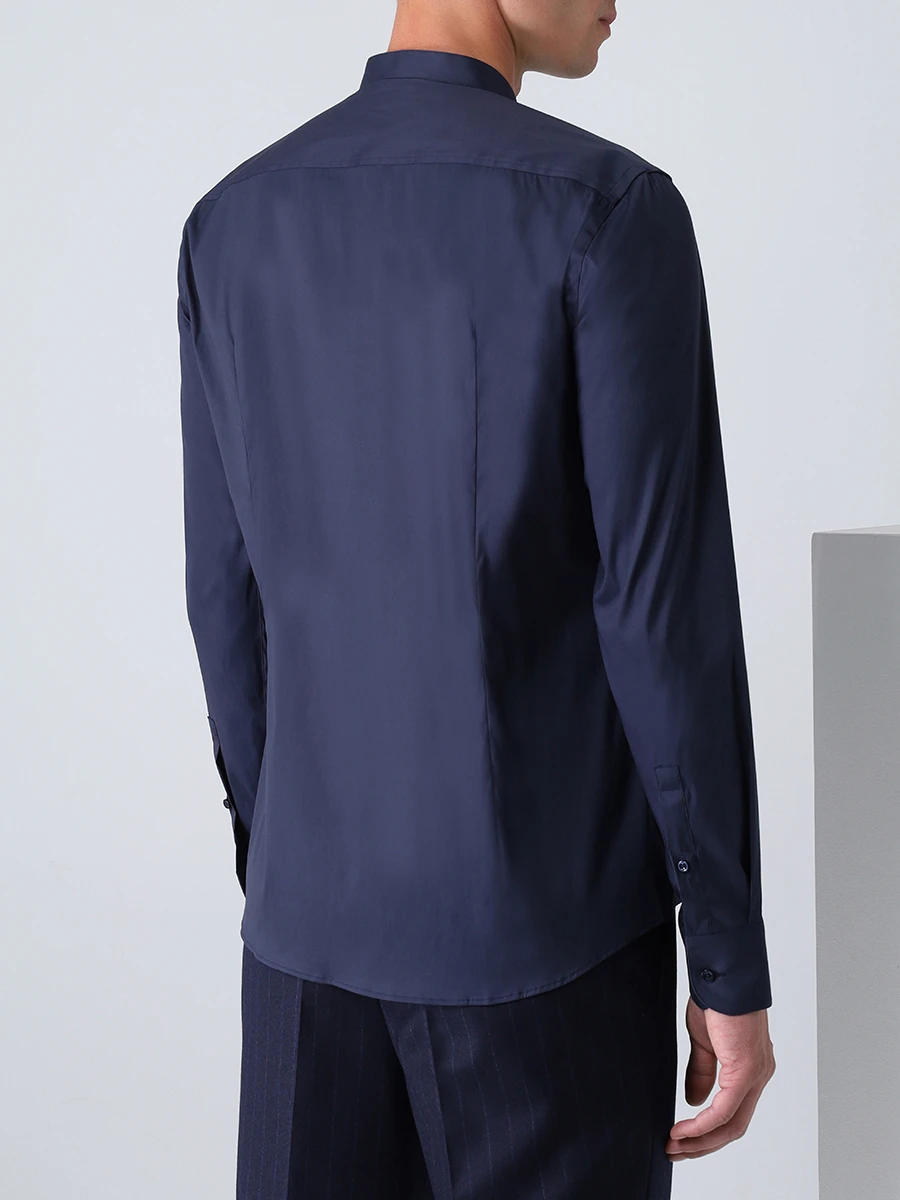 Рубашка Slim Fit хлопковая BOSS 50460191/410 Синий  Фото 3