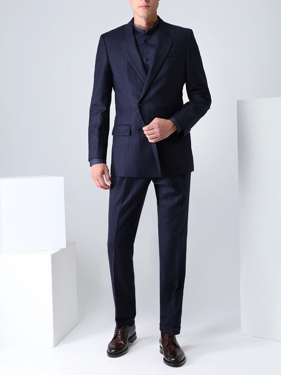 Рубашка Slim Fit хлопковая BOSS 50460191/410 Синий  Фото 2