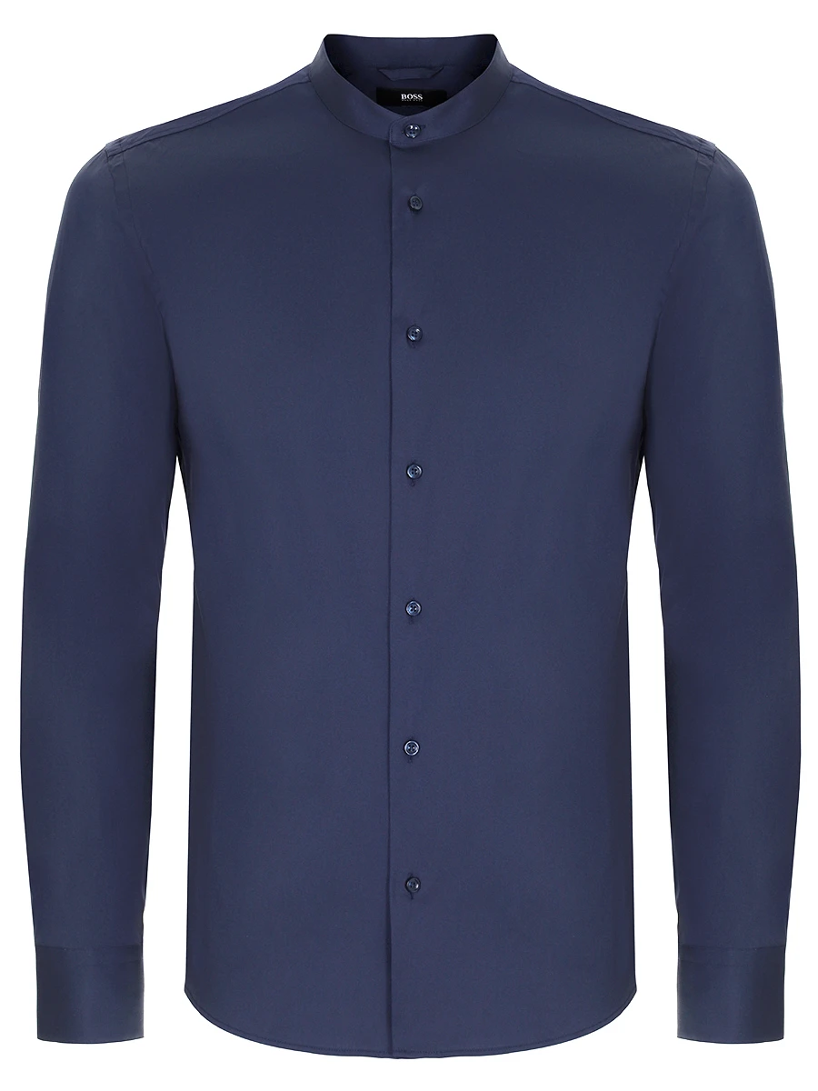 

Рубашка Slim Fit хлопковая, Синий, 50460191/410
