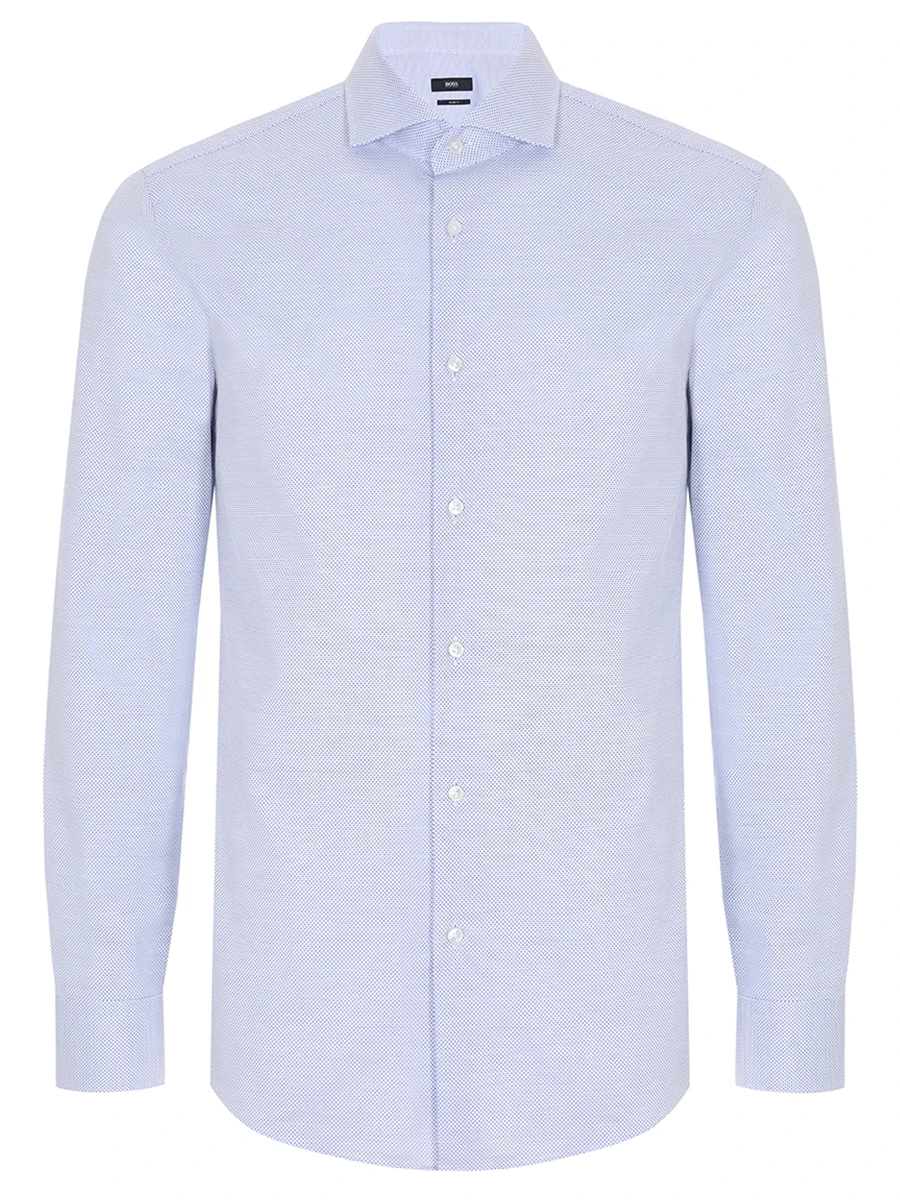 

Рубашка Slim Fit хлопковая, Голубой, 50460157/410