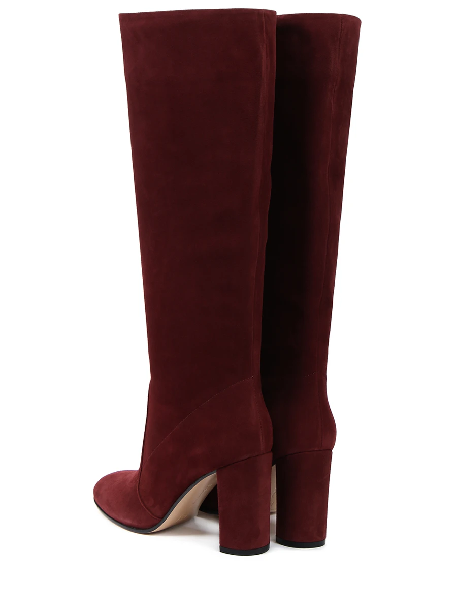 Сапоги замшевые Glen GIANVITO ROSSI G80627.85RIC.C45MERL Бордовый  Фото 4