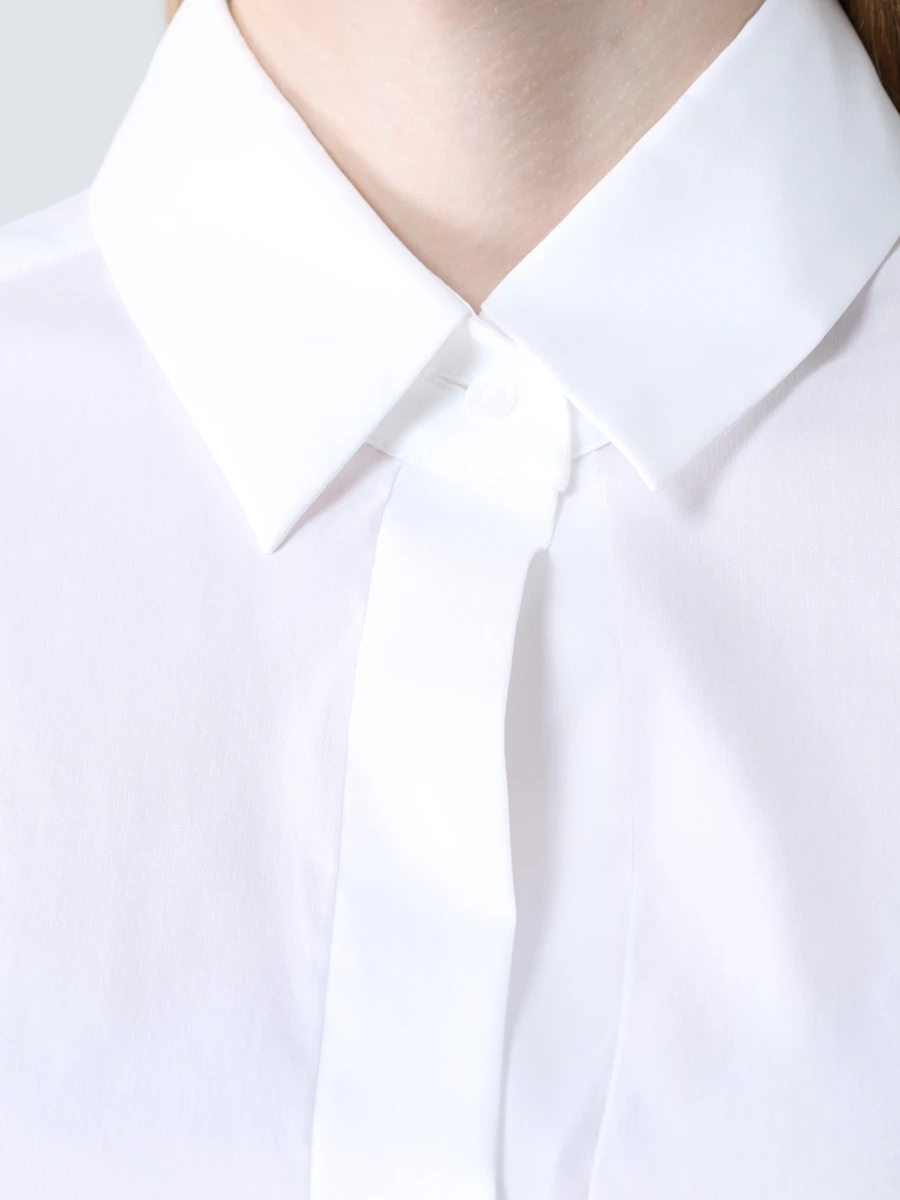 Рубашка Slim Fit хлопковая BOSS 50290338/100, размер 38, цвет белый 50290338/100 - фото 5