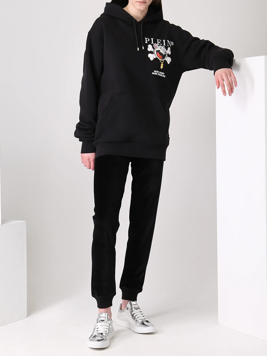 Худи-унисекс хлопковое с принтом PHILIPP PLEIN FAAC MJB2499/02 Принт  Фото 3