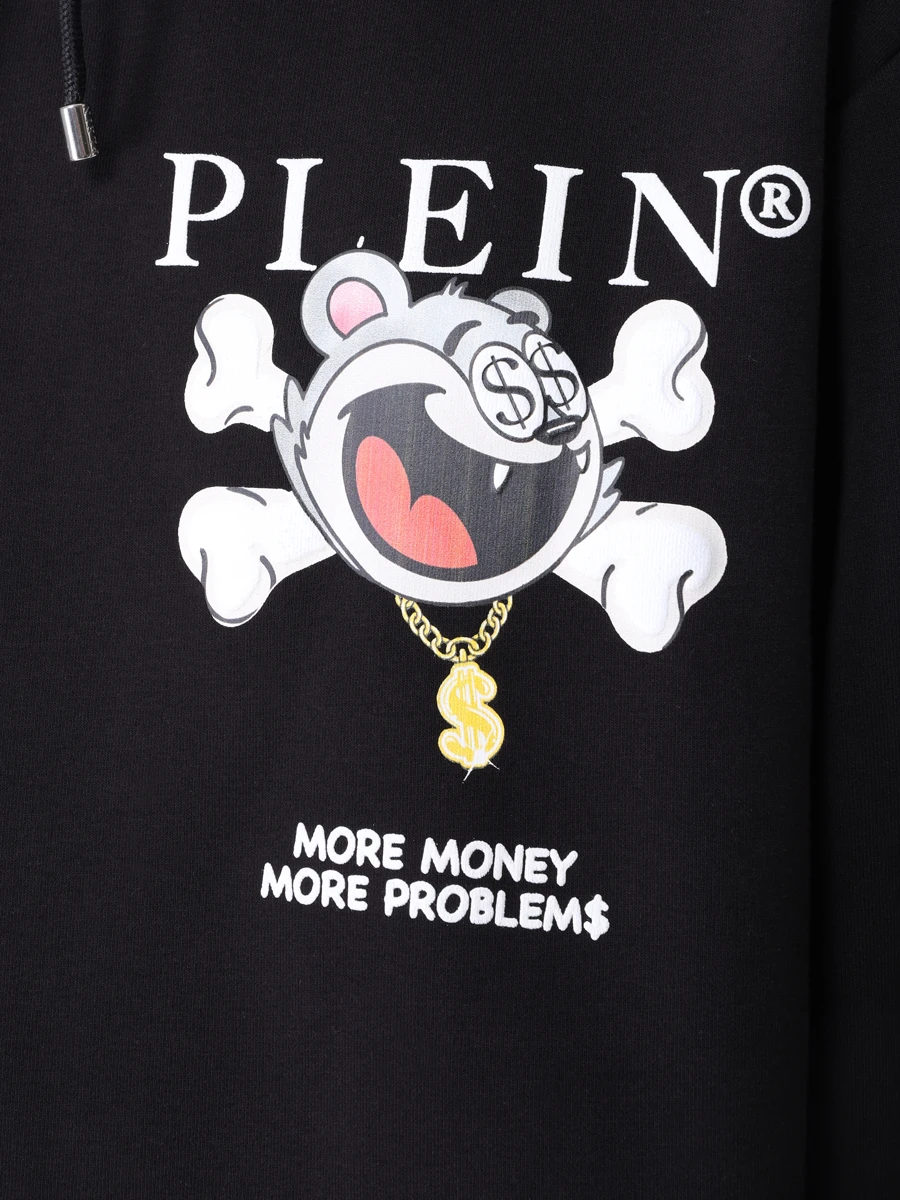 Худи-унисекс хлопковое с принтом PHILIPP PLEIN FAAC MJB2499/02 Принт  Фото 6