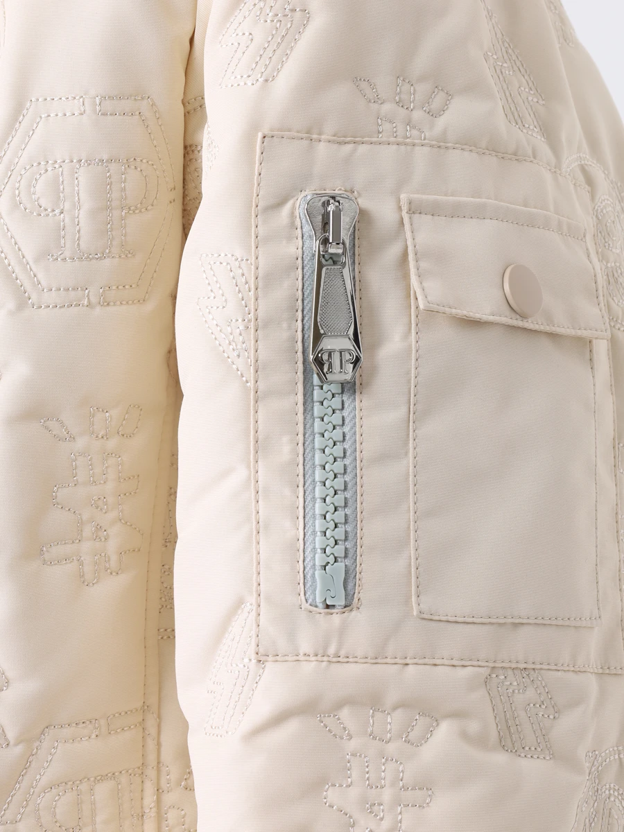 Куртка с накладными карманами PHILIPP PLEIN FAAC MRB1738 Бежевый  Фото 5