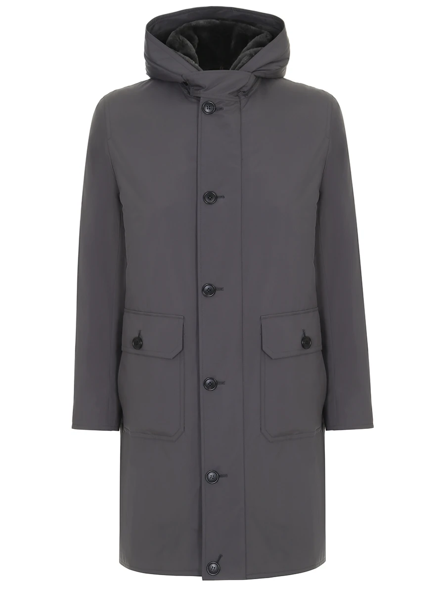 

Парка с мехом нутрии, Серый, 02300H9BF9600 BRONX PARKA 023-00