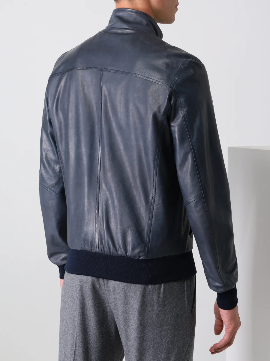 Куртка кожаная COLOMBO GB00140/RET/A00698/43056 Синий  Фото 3