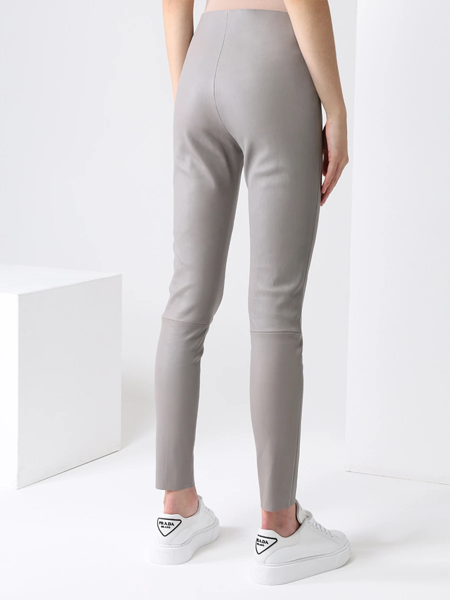 Брюки кожаные KITON D48171X05S030300A Серый  Фото 3