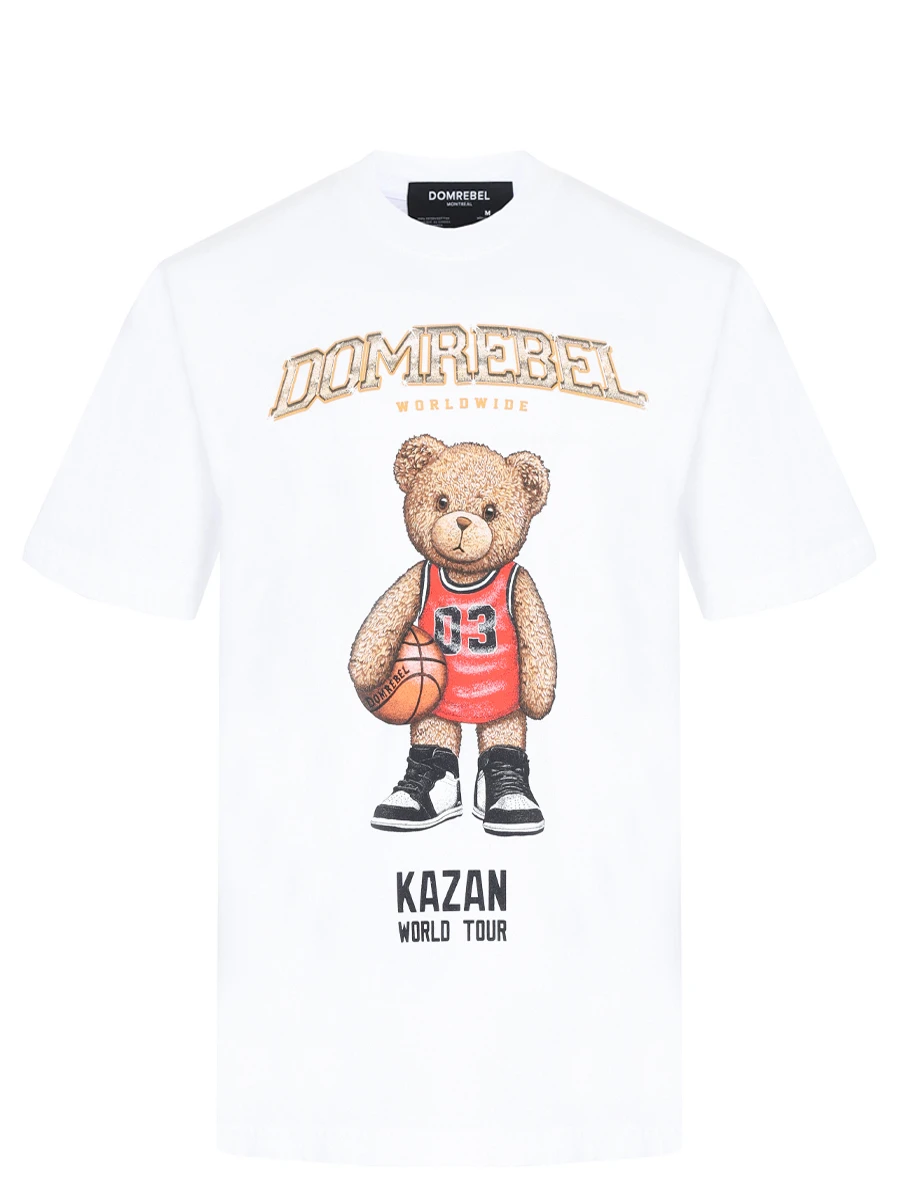 

Футболка хлопковая с принтом, Белый, BEARBALL