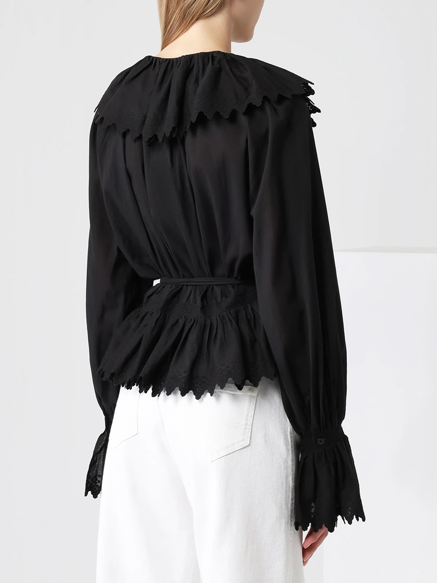 Блуза хлопковая ETRO 18350/9024/1, размер 44, цвет черный 18350/9024/1 - фото 3