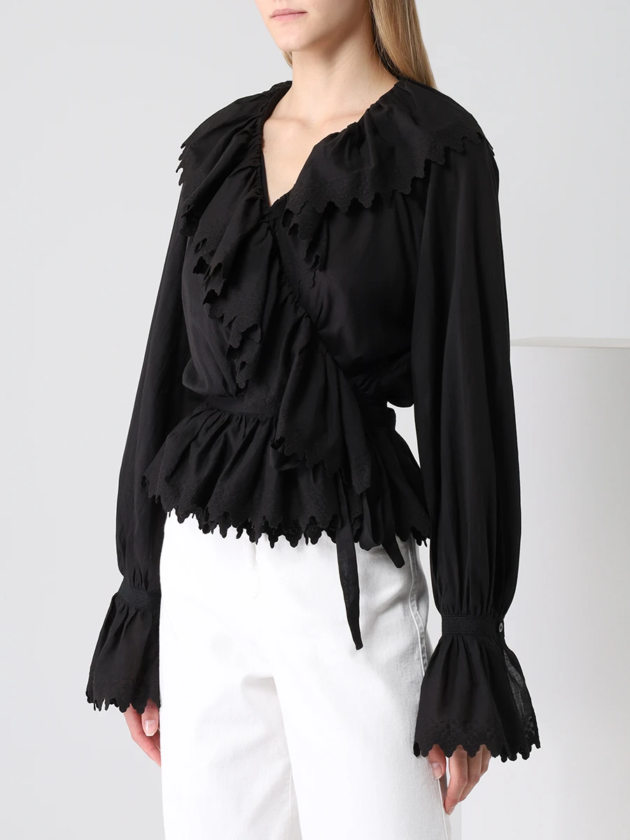 Блуза хлопковая ETRO 18350/9024/1, размер 44, цвет черный 18350/9024/1 - фото 4