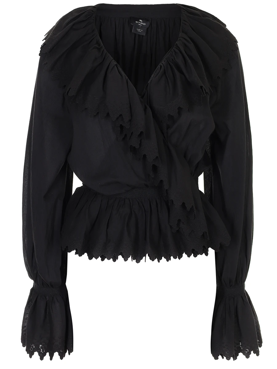 Блуза хлопковая ETRO 18350/9024/1, размер 44, цвет черный 18350/9024/1 - фото 1