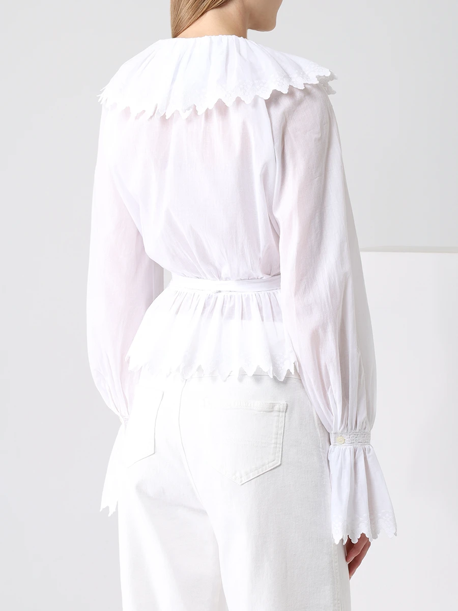 Блуза хлопковая ETRO 18350/9024/990, размер 40, цвет белый 18350/9024/990 - фото 3