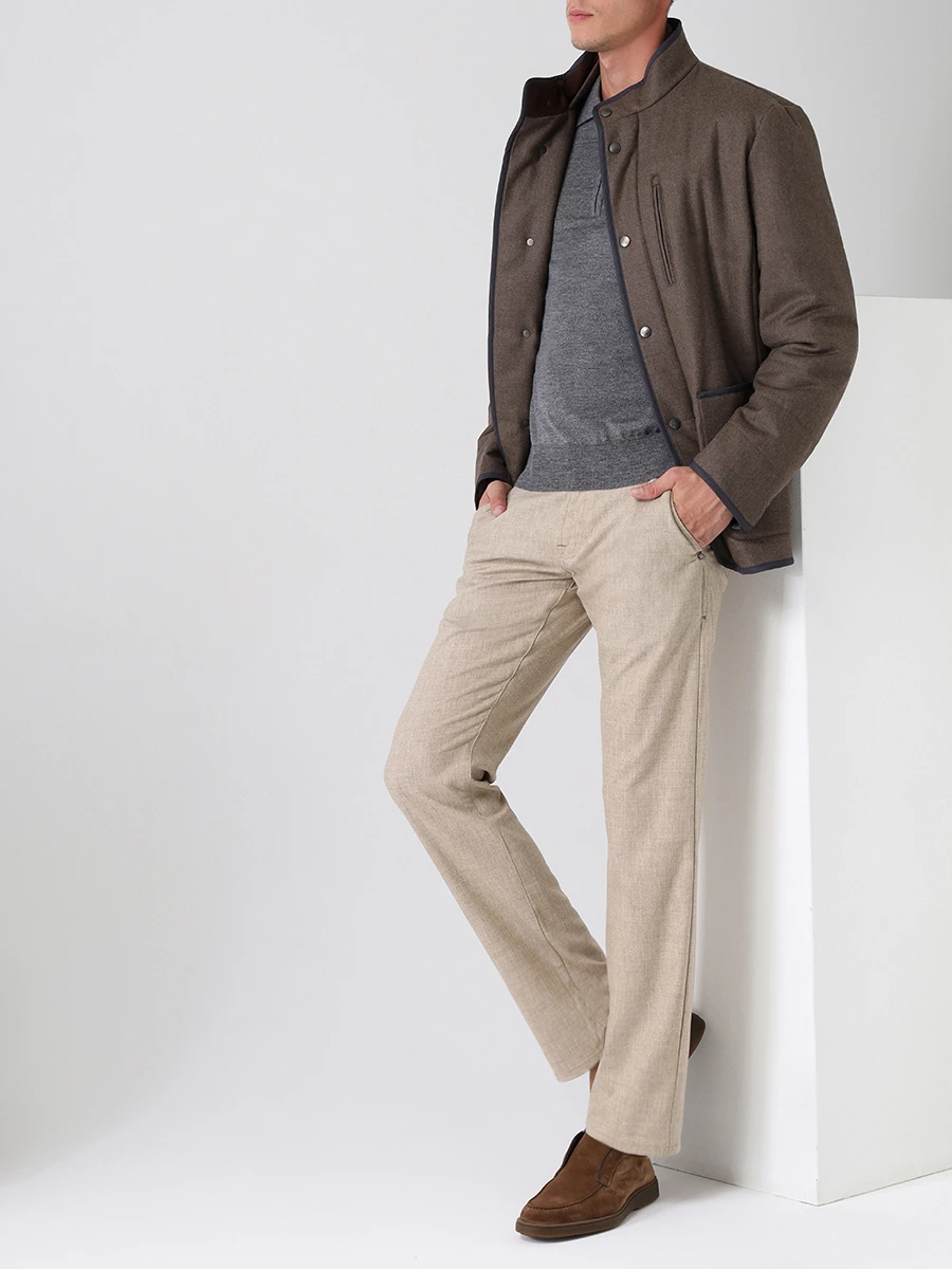 Джинсы шерстяные SCISSOR SCRIPTOR OTTAVIANO T127 BEIGE-17 Бежевый  Фото 2