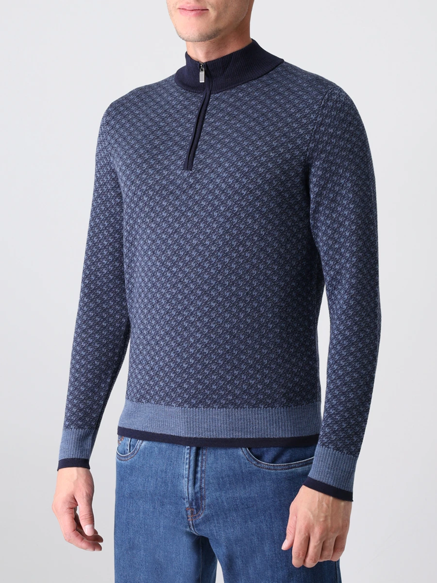 Джемпер шерстяной CANALI MK01263/301/C0827 Синий  Фото 4