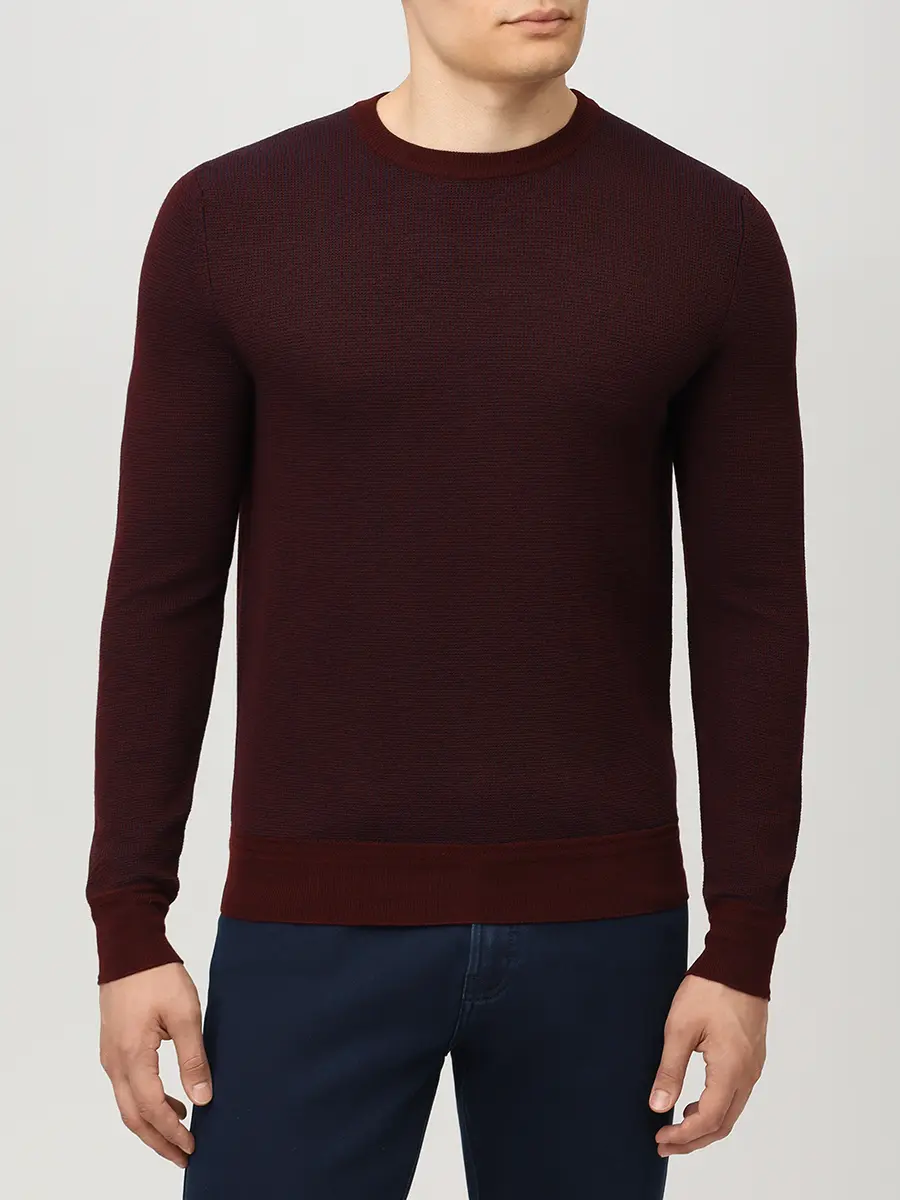 Джемпер шерстяной CANALI MK01262/910/C0825 Бордовый  Фото 4