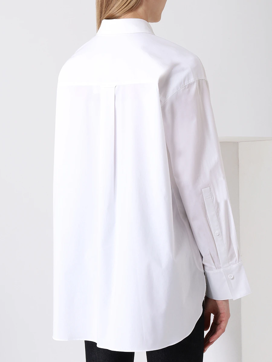 Блуза хлопковая DOROTHEE SCHUMACHER 448219/100, размер 46, цвет белый 448219/100 - фото 3