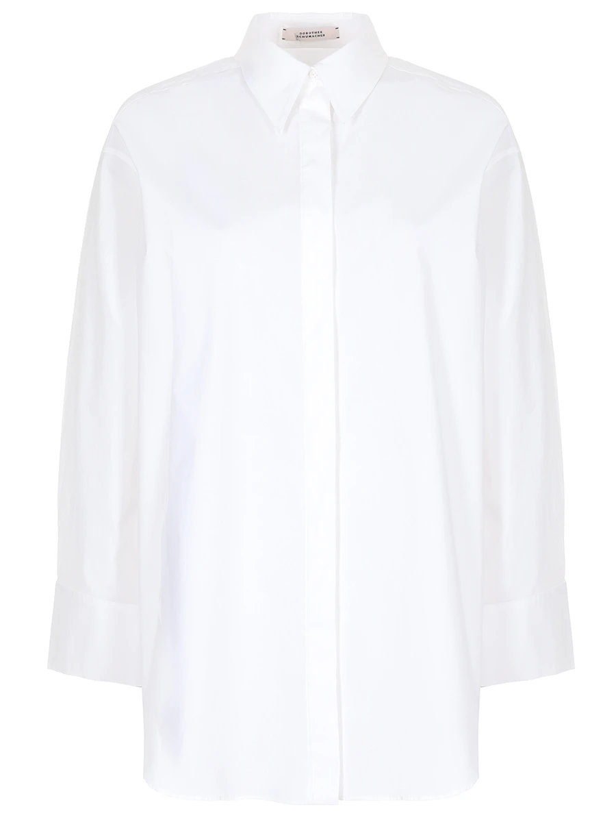 Блуза хлопковая DOROTHEE SCHUMACHER 448219/100, размер 46, цвет белый 448219/100 - фото 1