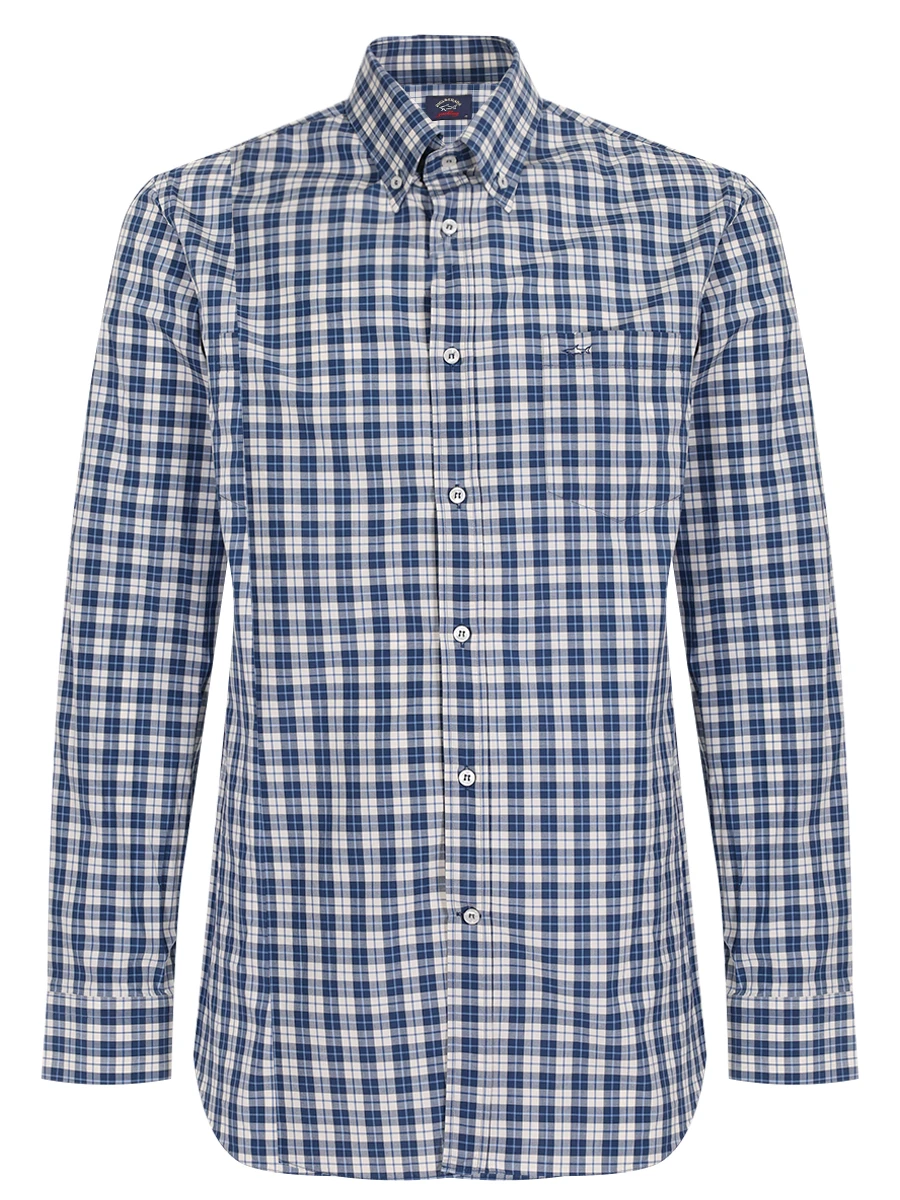 Рубашка Regular Fit хлопковая PAUL & SHARK 11313008/017, размер 64, цвет голубой 11313008/017 - фото 1